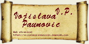 Vojislava Paunović vizit kartica